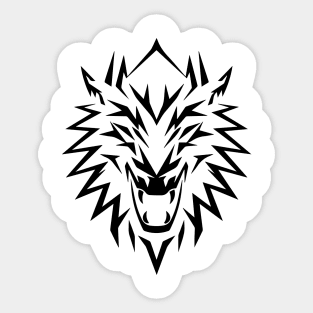 Wolf head symbol icon logo Sticker